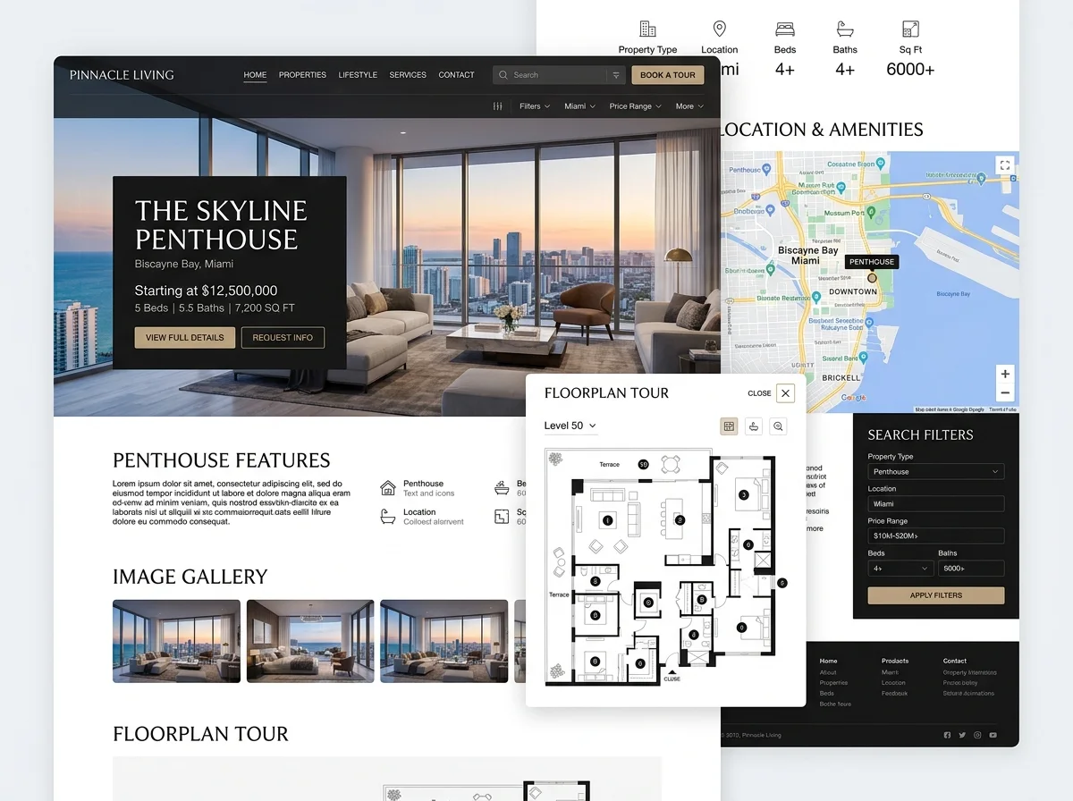 Pinnacle Luxury Real Estate Portal